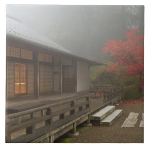 Der Pavillon im Portland Japanese Garden Fliese