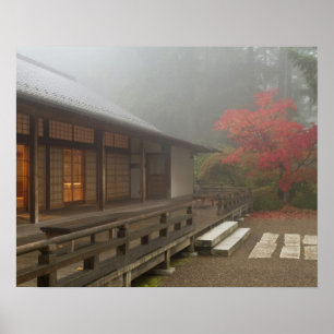 Der Pavillon im Portland Japanese Garden Poster