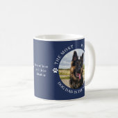 Der pawsome Hund Vater Foto Blue Kaffeetasse (VorderseiteRechts)