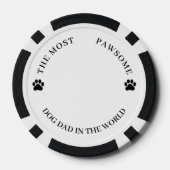 Der pawsome Hund Vater Pokerchips (Rückseite)