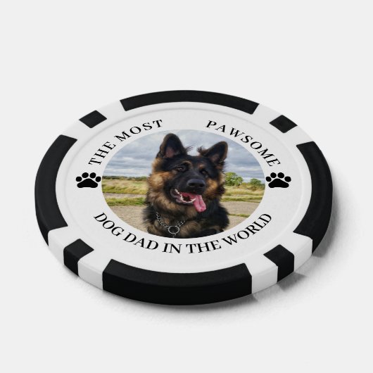 Der pawsome Hund Vater Pokerchips (Einzeln)