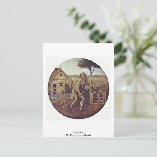 Der Pedlar. Von Hieronymus Bosch Postkarte (Stehend Vorderseite)