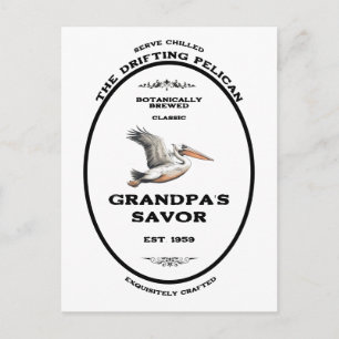 Der Pelican Vintage Apothecary Personalisierte Postkarte