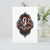 Der Pelikan als Christliches Symbol Dankeskarte (Stehend Vorderseite)