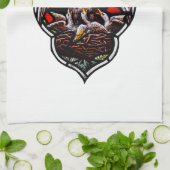 Der Pelikan als Christliches Symbol Geschirrtuch (Gefaltet)