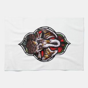 Der Pelikan als Christliches Symbol Geschirrtuch