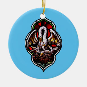 Der Pelikan als Christliches Symbol Keramik Ornament