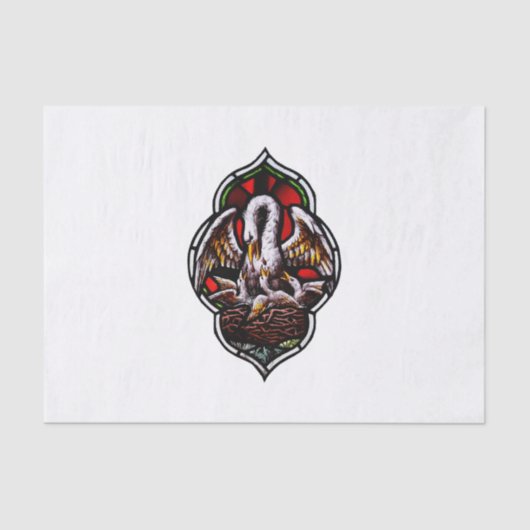 Der Pelikan als Christliches Symbol Seidenpapier (Vorderseite)