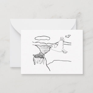 Der Pelikan und die Eule 🦉 Mitteilungskarte