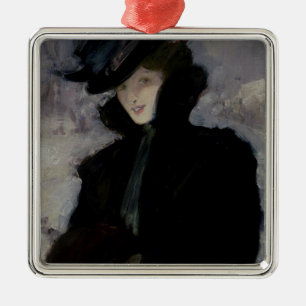 Der Pelz-Mantel Silbernes Ornament