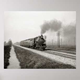 Der Pennsylvania Flyer, 1906. Vintages Foto Poster