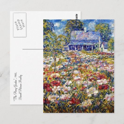 Der "Peony Garden" Postkarte (Vorne/Hinten)