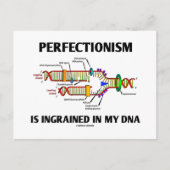 Der Perfäktionismus ist in meine DNA (Gene) eingeg Postkarte (Vorderseite)