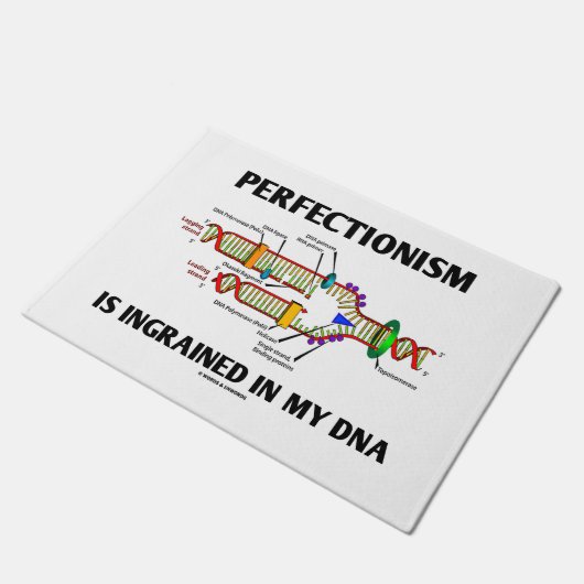Der Perfäktionismus ist in meinem DNA-Genetik-Spaß Fußmatte (Schrägansicht)