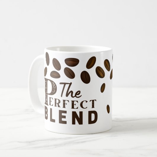 Der perfekte Blend-Kaffee-Hochzeitscoffee-Gefallen Kaffeetasse (Vorderseite Links)