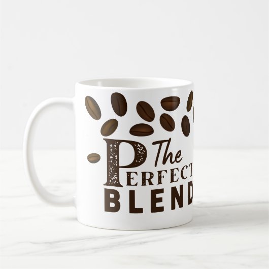 Der perfekte Blend-Kaffee-Hochzeitscoffee-Gefallen Kaffeetasse (Links)
