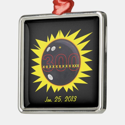 Der perfekte Game-Bowling mit 12 x Ornament Aus Metall (Links)