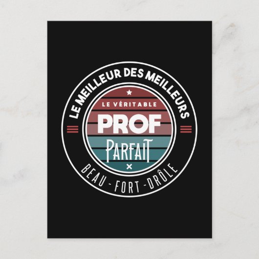 Der perfekte Lehrer Postkarte (Vorderseite)