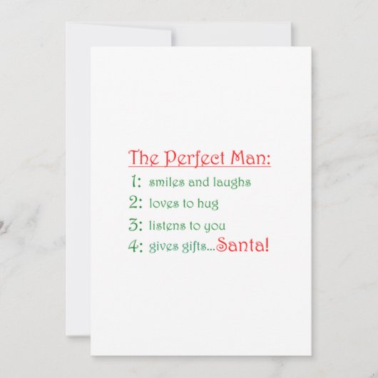 Der perfekte Mann Einladung (Vorderseite)