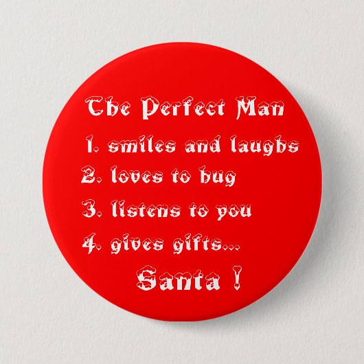 Der perfekte Mann-Knopf Button (Vorderseite)