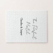 Der perfekte Match-Name einfaches Paar Hochzeit Puzzle (Horizontal)