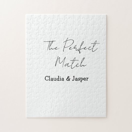 Der perfekte Match-Name einfaches Paar Hochzeit Puzzle (Vertikal)