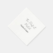 Der perfekte Match-Name einfaches Paar Hochzeit Serviette (Ecke)