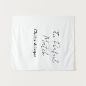 Der perfekte Match-Name einfaches Paar Hochzeit Wandteppich (Vorderseite (Horizontal))