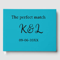 Der perfekte Match-Paar-Name-Buchstabe-Datum Blau 