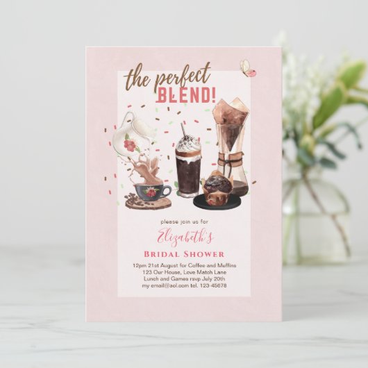 Der perfekte Mix aus BRIDAL SHOWER Einladungen KAF (Stehend Vorderseite)