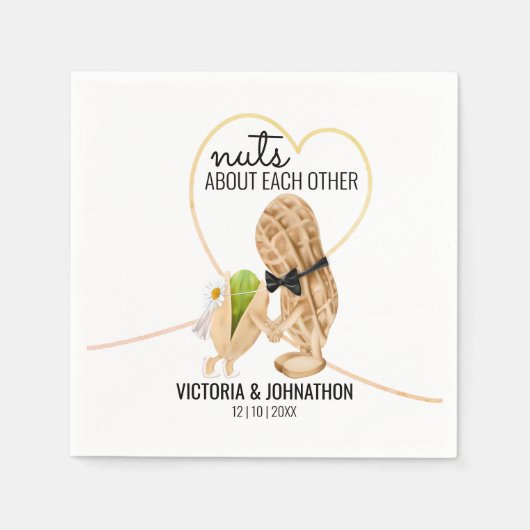 Der perfekte Mix aus Nuts Funny | Hochzeitsfeier L Serviette (Vorderseite)