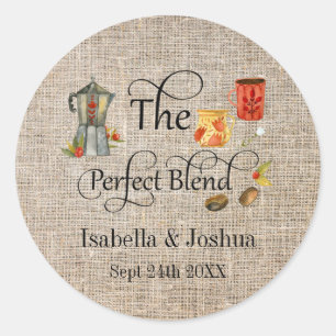 Der perfekte Mix aus rustikalem Whimsikaffee Runder Aufkleber