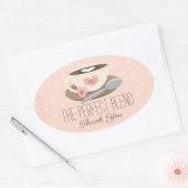 Der perfekte Monogramm-Kaffeecup Ovaler Aufkleber (Umschlag)