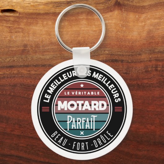 Der perfekte Motorradfahrer Schlüsselanhänger (Vorderseite)