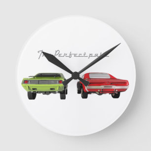 Der Perfekte Pair Runde Wanduhr