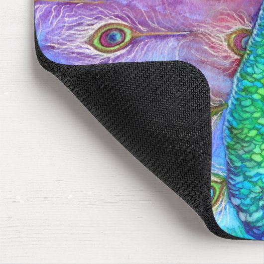 Der perfekte Pfau Mousepad (Ecke)