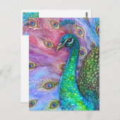 Der perfekte Pfau. Postkarte (Vorne/Hinten)