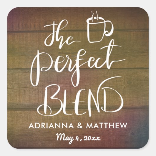 Der perfekte Platz für die rustikale Gastgeschenk  Quadratischer Aufkleber (Vorderseite)