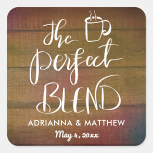 Der perfekte Platz für die rustikale Gastgeschenk  Quadratischer Aufkleber