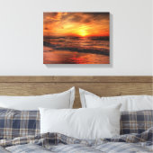 Der perfekte Sonnenuntergang am Strand Leinwanddruck (Insitu (Schlafzimmer))