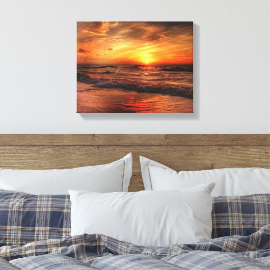 Der perfekte Sonnenuntergang am Strand Leinwanddruck (Insitu (Schlafzimmer))