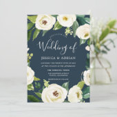 Der perfekte Tag für Atemberaubende Blumenhochzeit Einladung (Stehend Vorderseite)