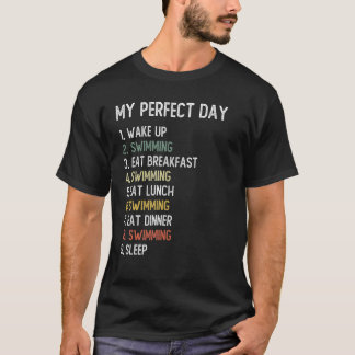 Der perfekte Tag für das Schwimmen von Männern und T-Shirt