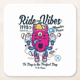 Der perfekte Tag, um glücklich zu sein | Witziges  Rechteckiger Pappuntersetzer