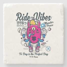 Der perfekte Tag, um glücklich zu sein | Witziges  Steinuntersetzer