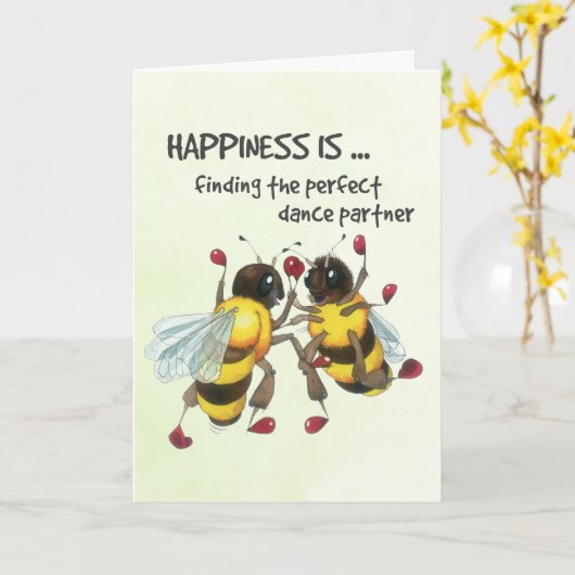 Der perfekte Tanzpartner Karte (Gelbe Blume)