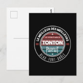 Der perfekte Tonton Postkarte (Vorne/Hinten)