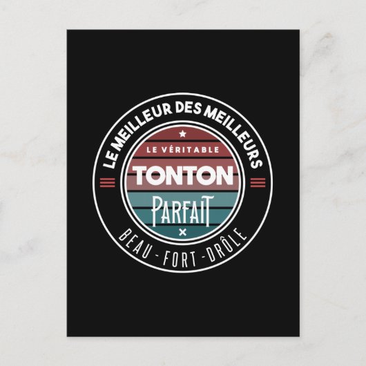 Der perfekte Tonton Postkarte (Vorderseite)