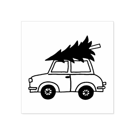 Der perfekte Weihnachtsbaum 2" x 2" Briefmarke Gummistempel (Prägung)