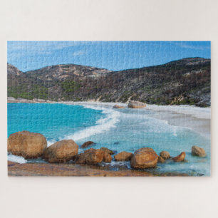Der perfekte weißer Strand mit 1014 Liegestühlen Puzzle